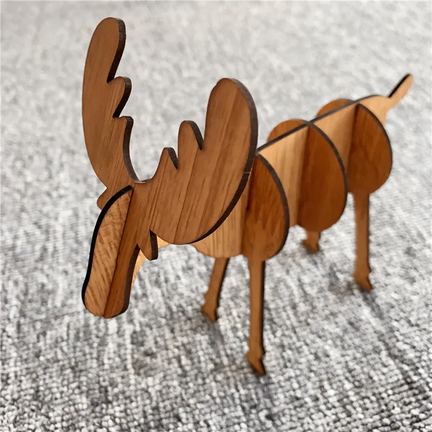 Рождественская деревянная подвеска сделай сам в виде оленя/рождественские