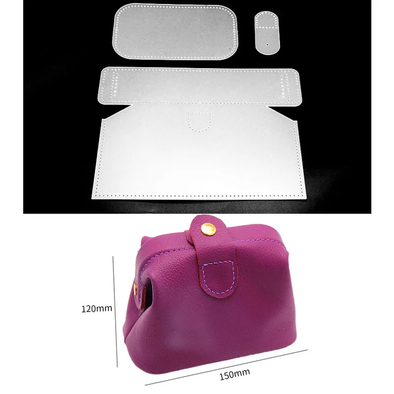 

Handmade leather DIY Mouth gold package type drawing PVC version drawing