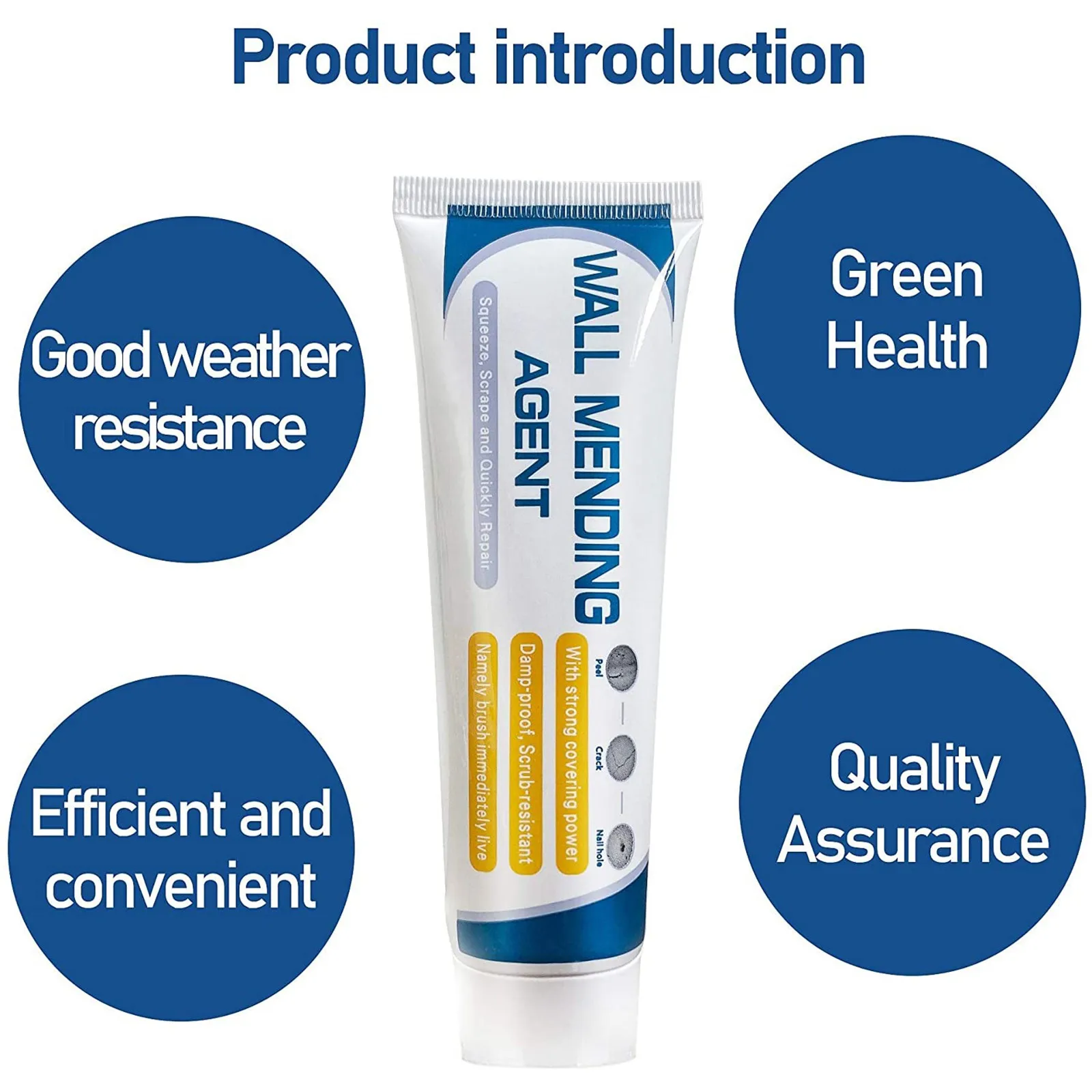 

100gUniversal Mending Paste Repair Cream Wall Repairing Ointment Grout Beautiful Sealant for Crack Peel Wall Scraper Point Mouth