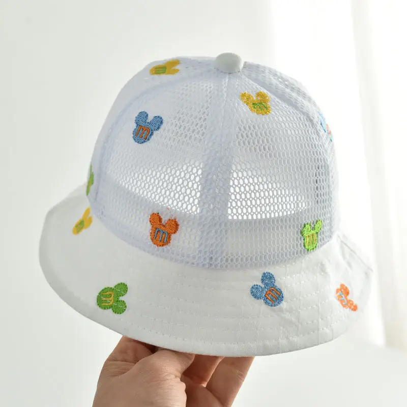 

W052 4-15 Month Baby Bucket Hat Infant Boys Girls Cotton Breathable Sun Hat Kids Toddler Breathable Summer Beach Cap Beanie