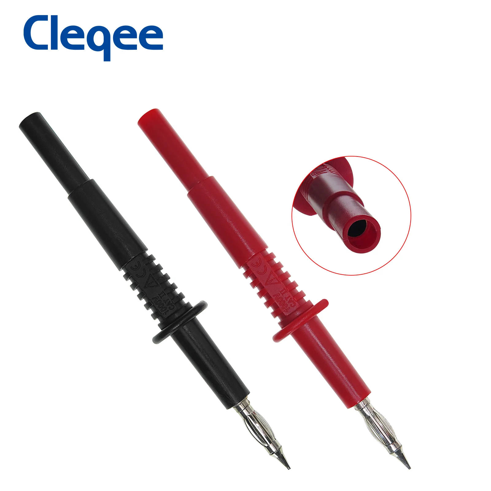 Cleqee P5011 2 шт. тестовый зонд банана 4 мм Тип гнезда может подключить разъем банана или тестовый провод для мультиметра