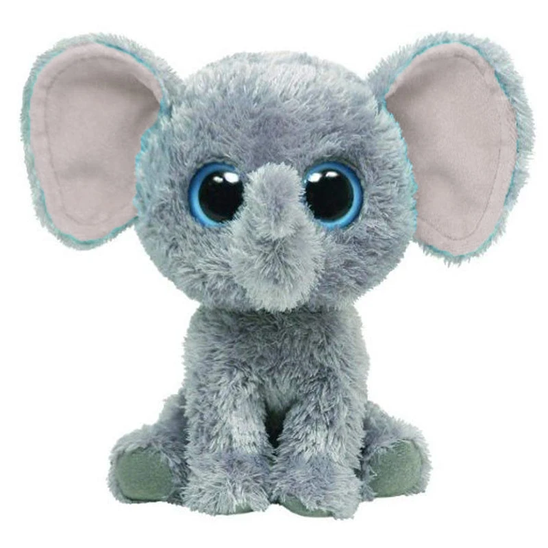 15 см Ty Beanie Элли блестящие большие глаза слон плюшевая игрушка милая супер мягкая