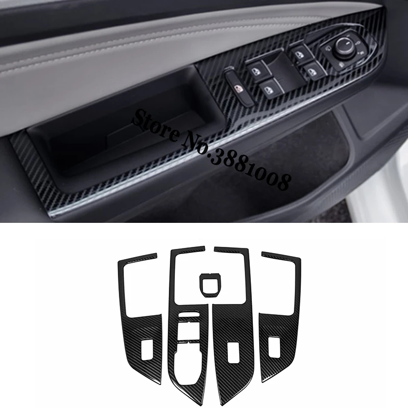 

Из нержавеющей стали углерода для Volkswagen VW Golf 8 MK8 2020 2021 украшение автомобиля для леворульных автомобилей окна подлокотник Стекло подъемник п...