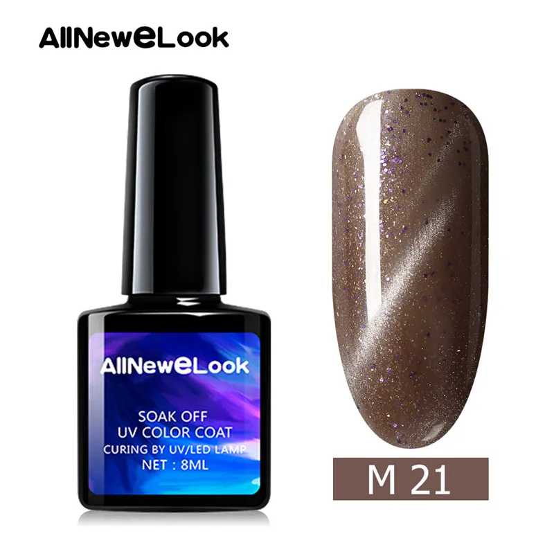 CA021 Allneweook УФ-гель для ногтей Cateye 8 мл Магнитный лазер лак для ногтей клей для ногтей - Цвет: CA021