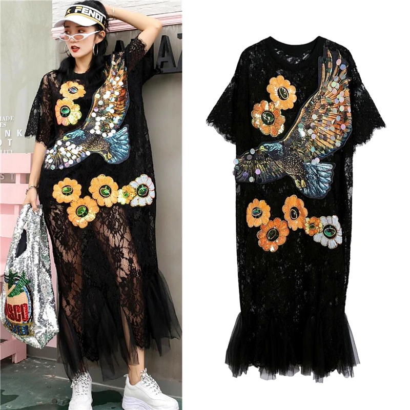 Высокое уличное платье с коротким рукавом 2019 летнее женское модное сексуальное