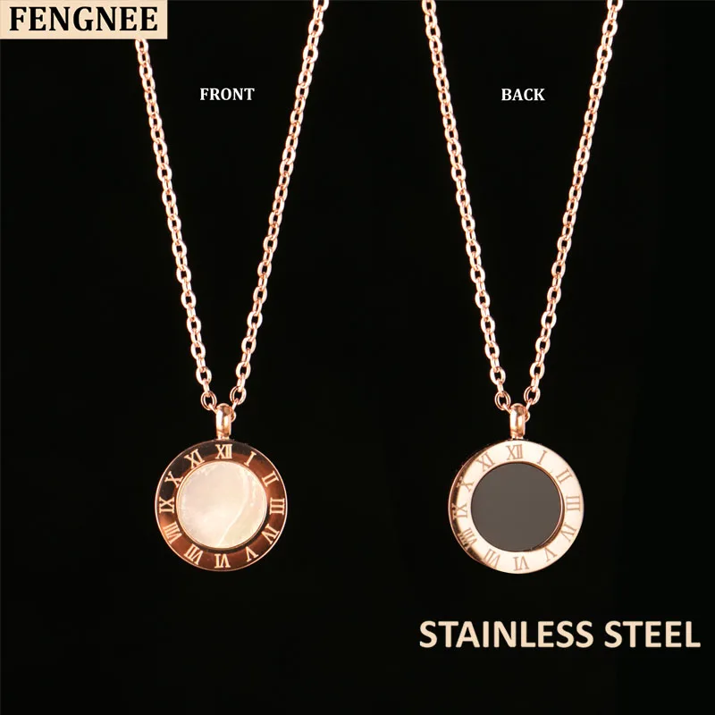 Модные роскошные золотые римскими цифрами длинное ожерелье кулон для женщин и