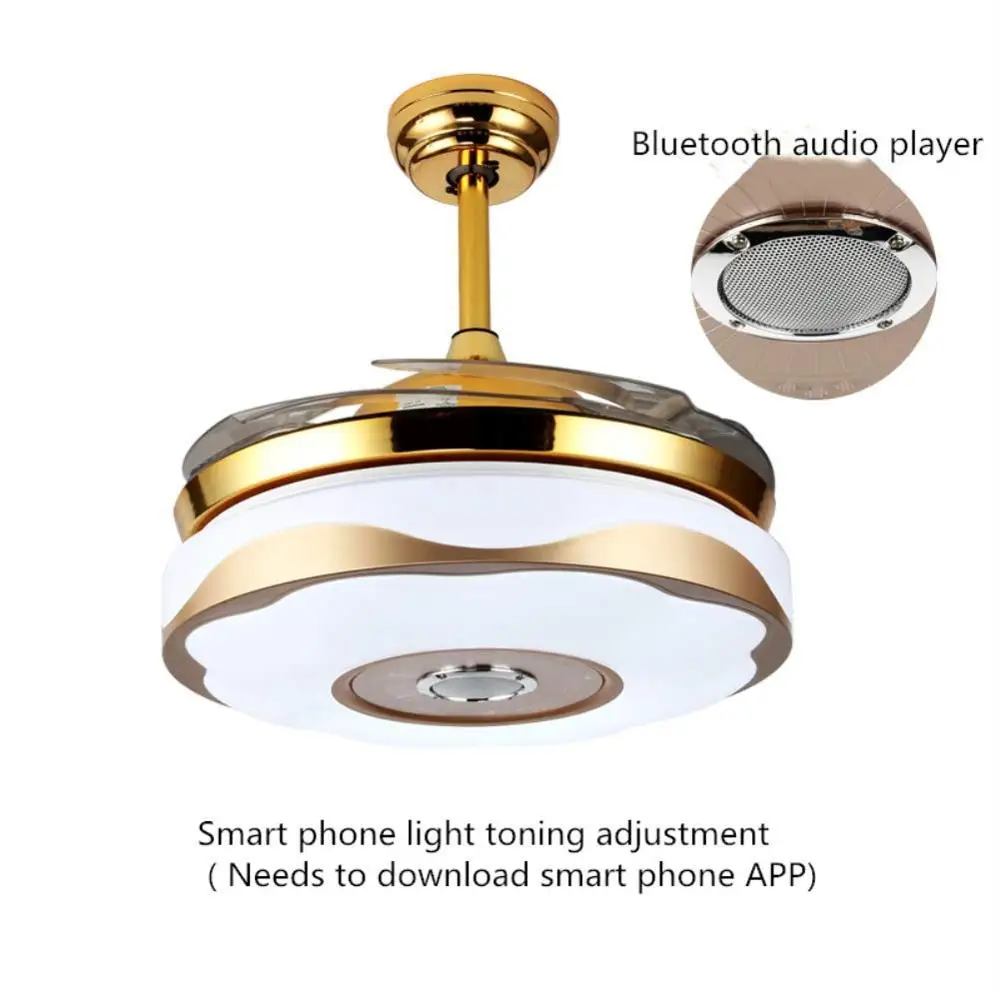 Современный потолочный светильник с Bluetooth музыкальный плеер люстра выдвижные