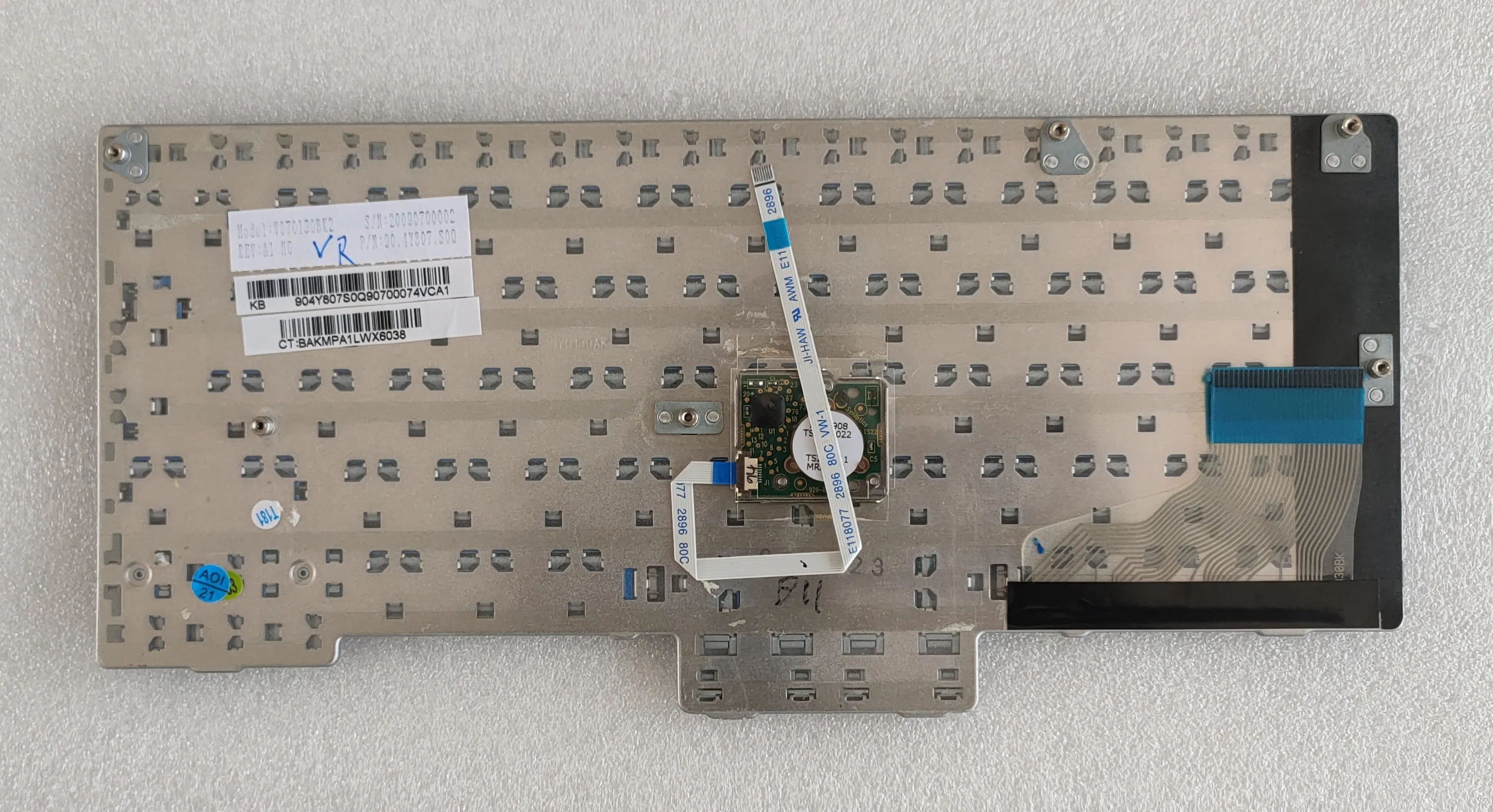 Оригинальная новая клавиатура для ноутбука HP 2730P серебристого цвета с