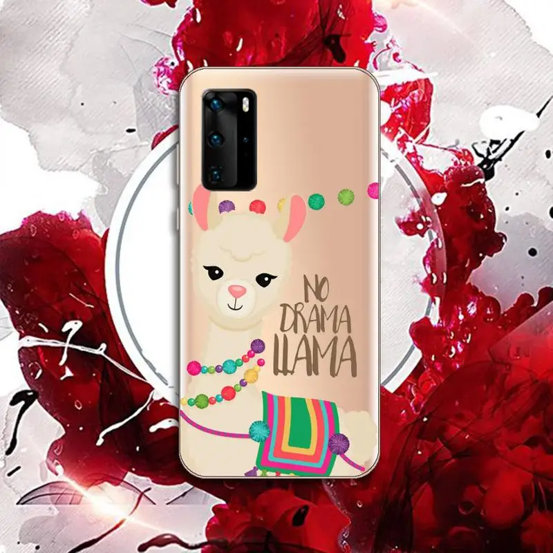 

cute lamas Alpaca animals Phone Case Transparent for Huawei P honor 8 10i 20 30 40 smart 2019