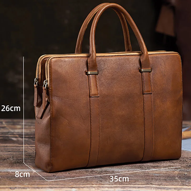 Сумка AETOO из воловьей кожи с верхним слоем винтажная сумка через плечо