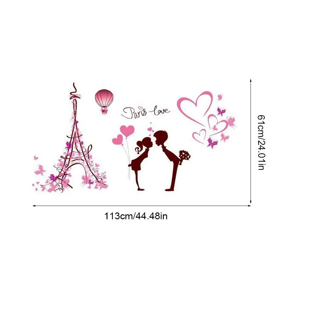 Новая Съемная плоская Водонепроницаемая Наклейка на стену любовь в Париже