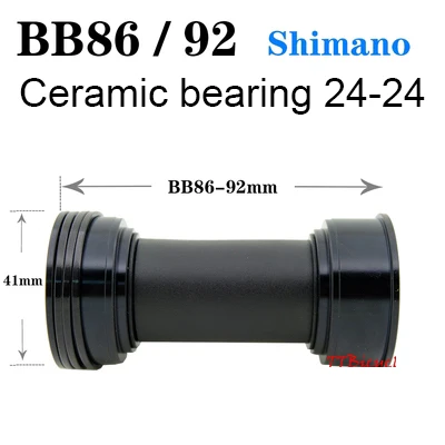 BB86-92press 24 c Gineyea Нижний Кронштейн bb86 bb91 bb91 BSA для shimano 22 24 19 41 мм керамический дорожный велосипед MTB красный фиолетовый цвет - Цвет: BB86-92press 24 c