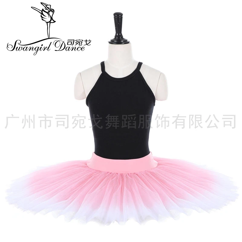 Faldas de Ballet profesionales para niños, tutú de media Ballet, color rosa degradado, BT4012, novedad