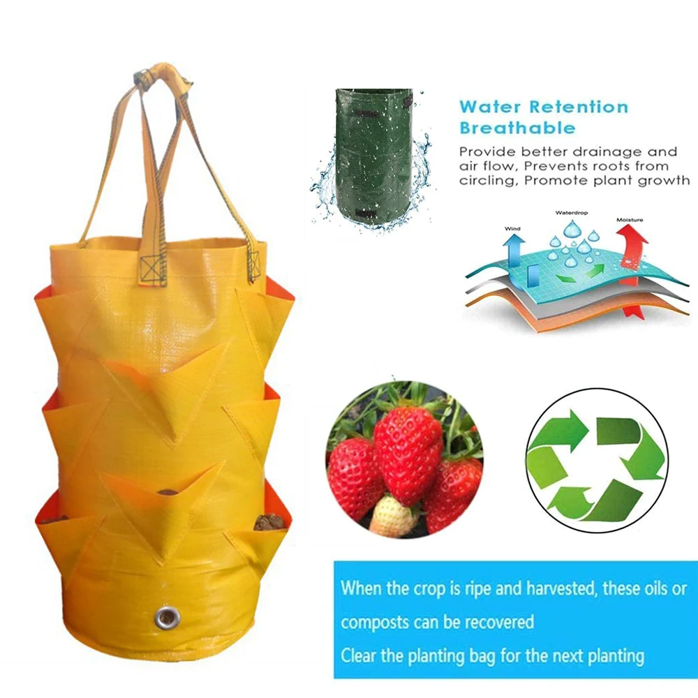 Мешок для выращивания клубники контейнер с несколькими отверстиями садовые