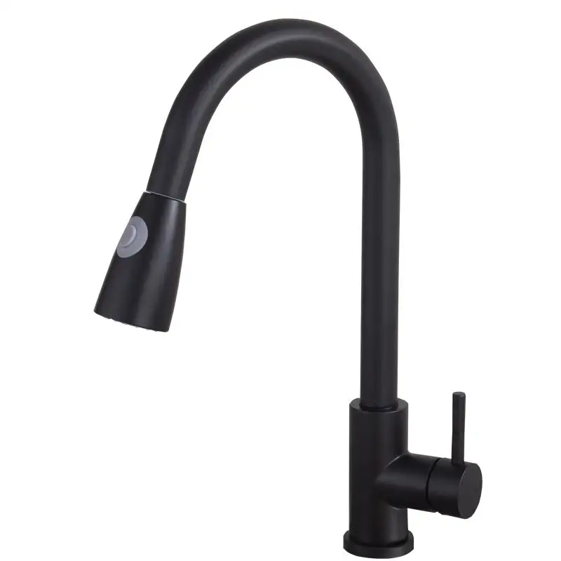 

Kitchen Faucet Blacked Single Handle Pull Down White Kitchen Tap Single Hole 360 Rotate Faucets Mixer Tap