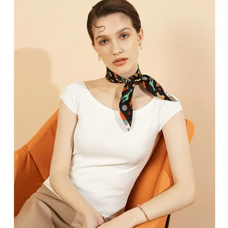 

Silkworm silk scarves animal design children's fun silk professional versatile tie bag small square towel