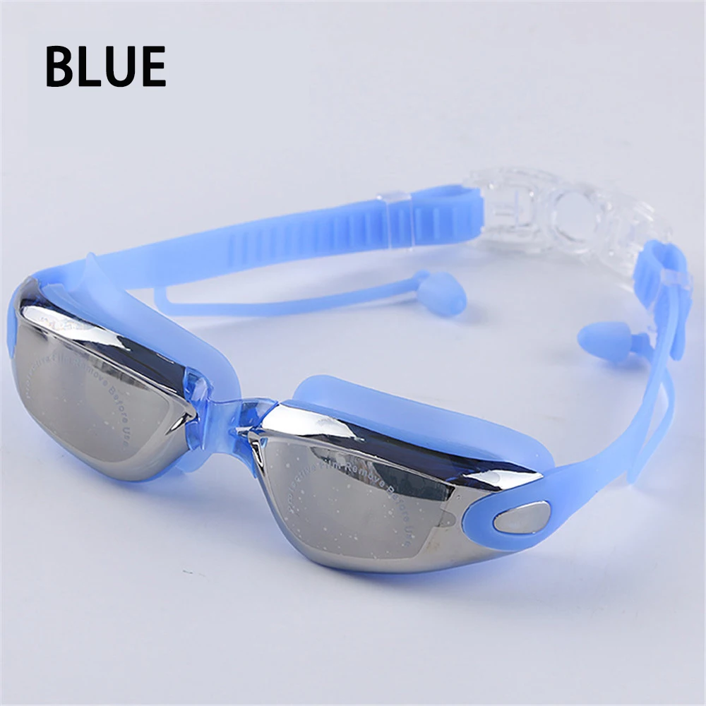 Blue Профессиональные плавательные очки близорукость Мужчины Женщины Анти-туман водонепроницаемый силиконовый Арена бассейн плавательные очки диоптрий спортивные очки - Цвет: Blue