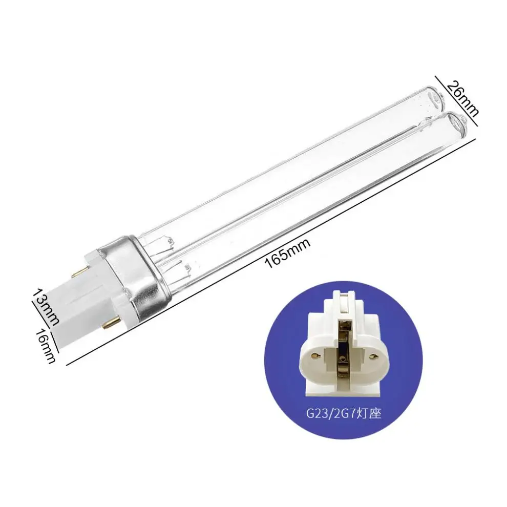 UVC Sterilizer Lamp Germicidal Light 253.7nm 254nm Water Air Disinfection Purification 9W H-Shape Tube | Освещение