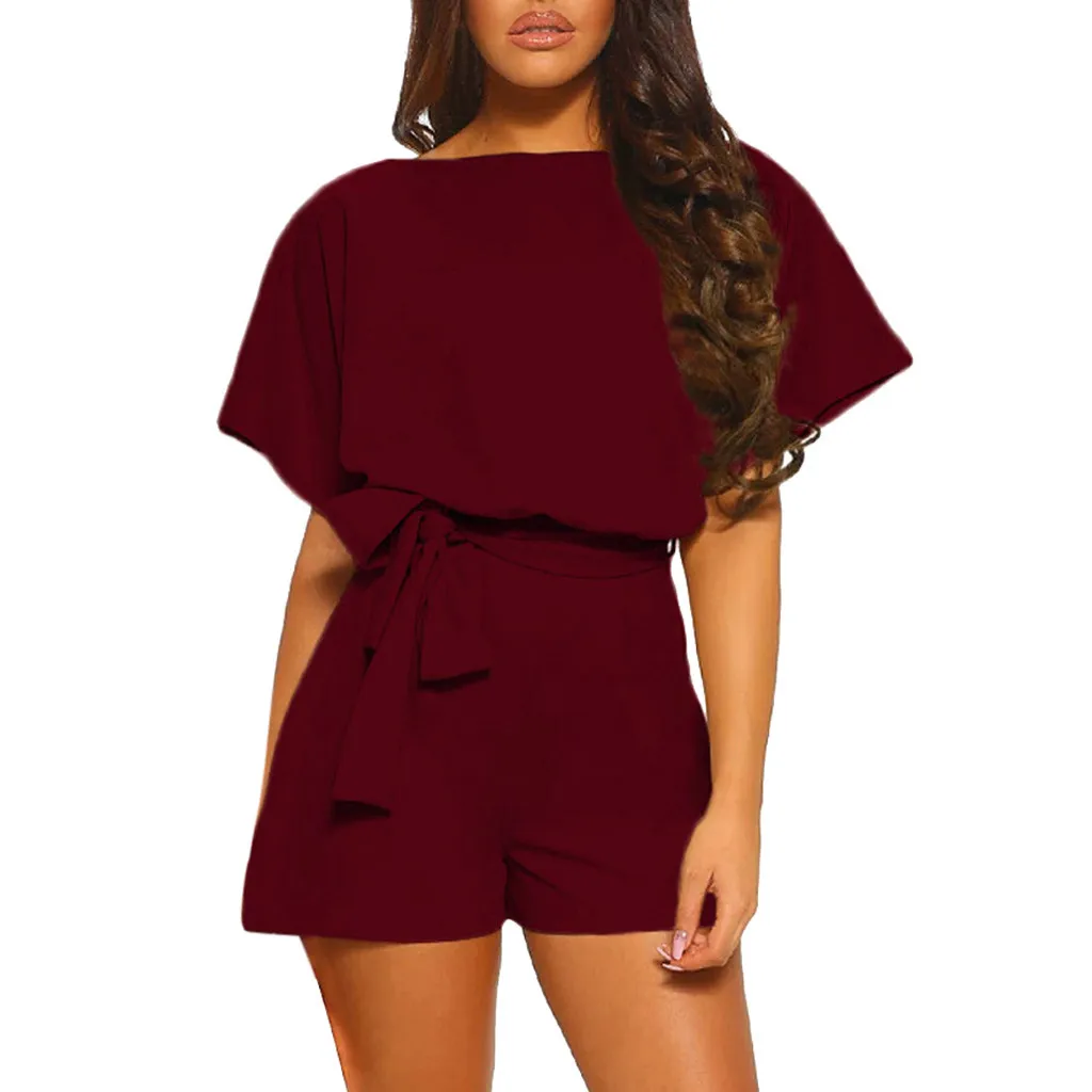 

Women's Summer Jumpsuits Overalls Casual Suspender Rompers Female Solid Button Pants Plus Size Playsuit комбинезон женский 2021