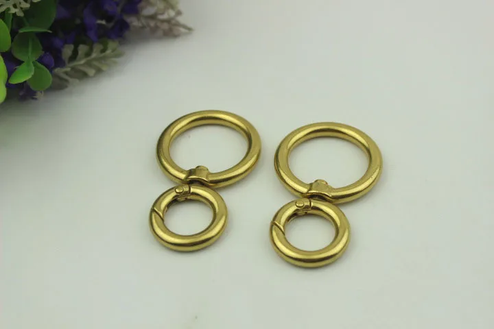 gold Meetee Пружинные уплотнительные кольца пряжки для сумки ремень собачий ошейник открывающийся брелок металлическая застежка зажим крюк Разъем DIY аксессуары - Цвет: gold