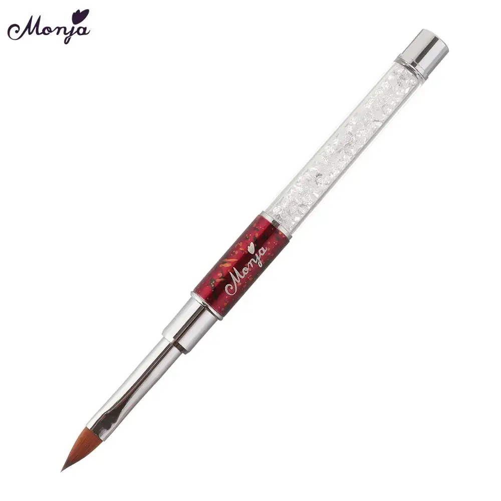 Кисть Monja Стразы для дизайна ногтей акриловый УФ гель наращивания кисточка