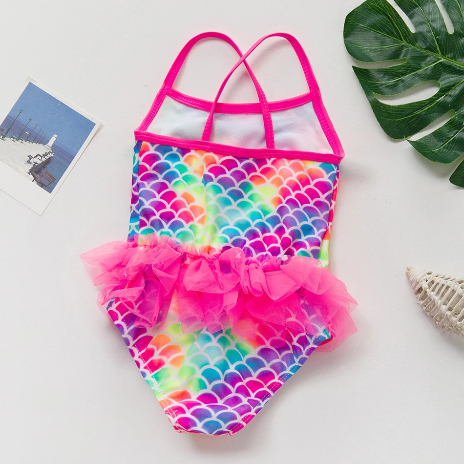 Цельнокроеный Купальник для девочек с весом русалки на возраст 2-8 лет Детские