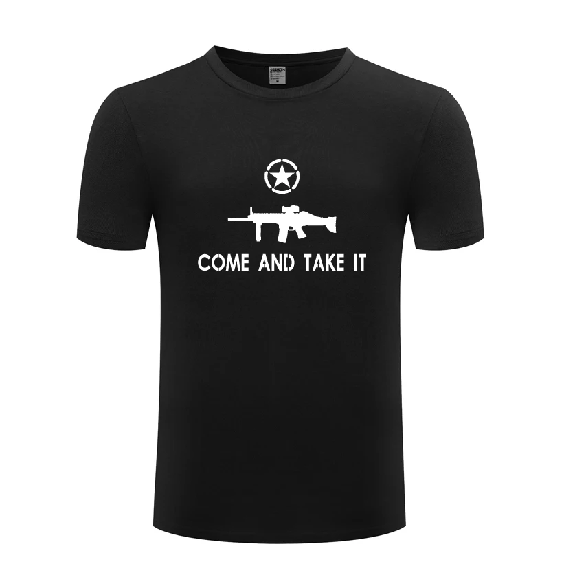 

A 2nd Amendment Come and Take It Gun Rights Control Novelty T-Shirt T Shirt Men Summer New Short Sleeve Cotton Casual Top Tee