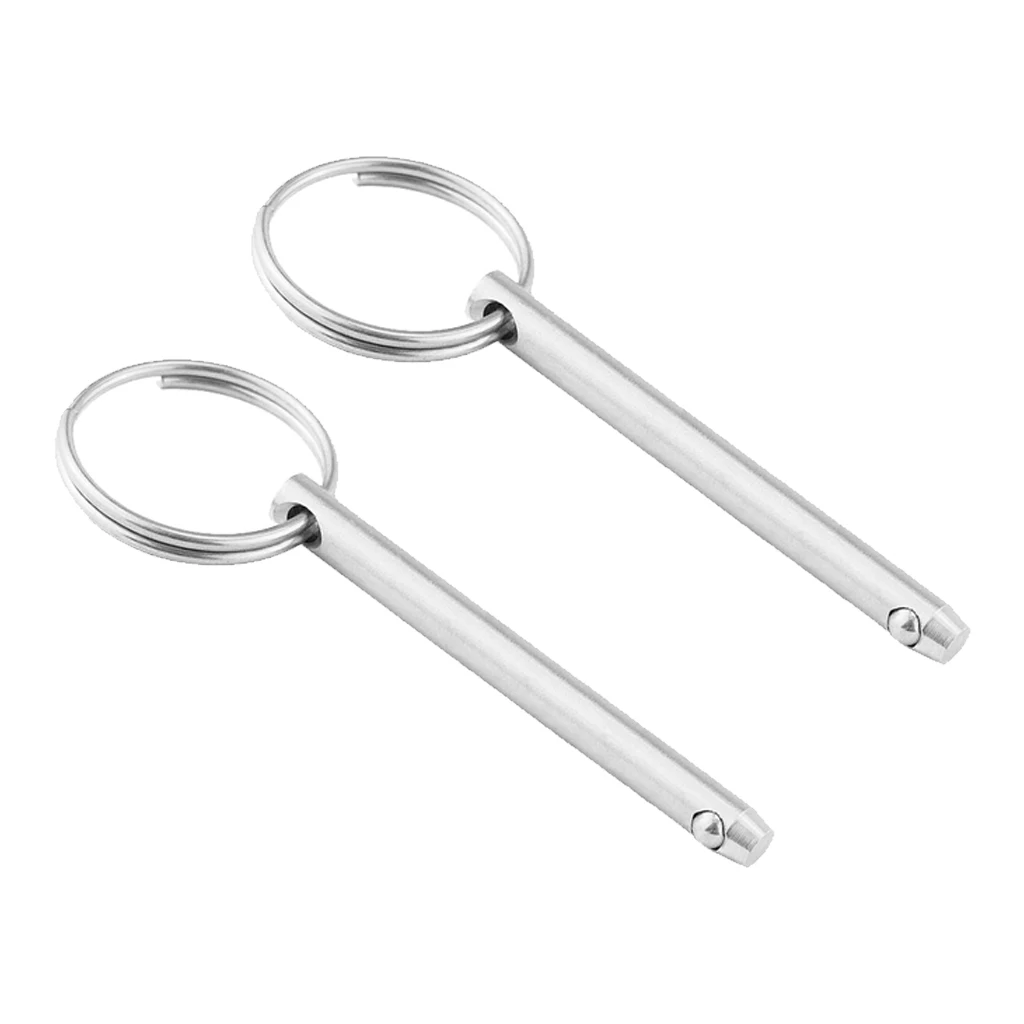 

2pcs Stainless steel 316 quick release 6.3mm pin Bimini boat pin detent ring