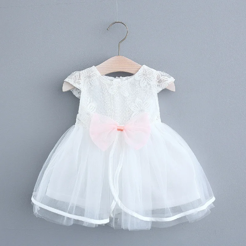 

2021 Cute Little Baby Girls Dress Summer Girls Sleeveless Dress Casual A-Line Dress Lace Embroidery Fashion Baby Girl Dress