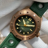 steeldive sd1960s big turtle mens mechanical watch japan nh35 automatic green surface cusn8 bronze 500m waterproof dive watches