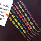 Ins Style мультфильм браслет медведь карамельного цвета милые Полимерные Подвески для женщин мужчин забавные ювелирные изделия вечерние ручной работы креативный подарок 2020 Новый