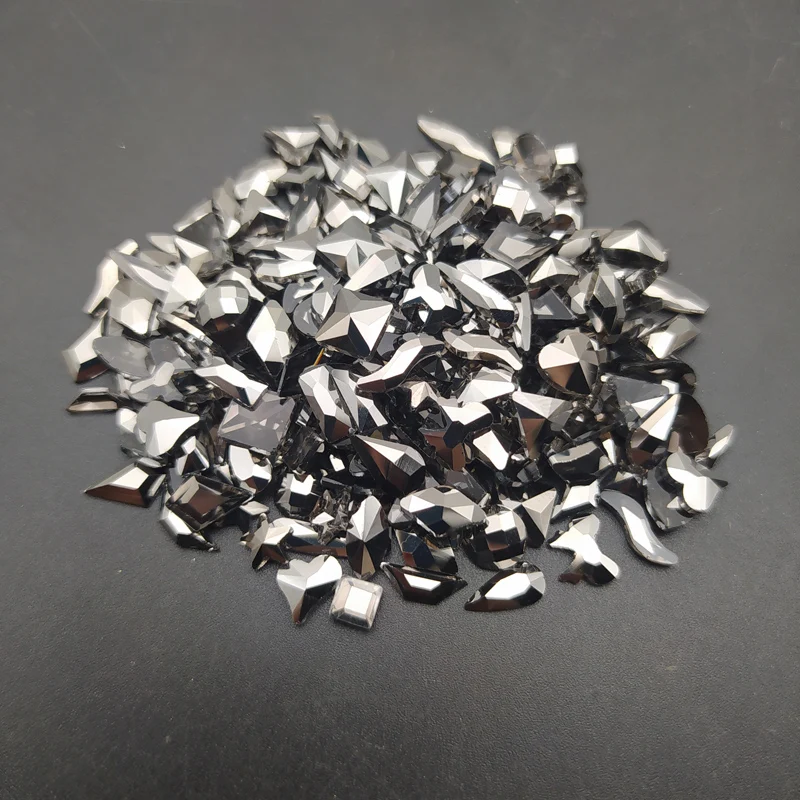 100 шт./упак. оптовая продажа кристаллы ногти алмазный камень шахта черный дизайн