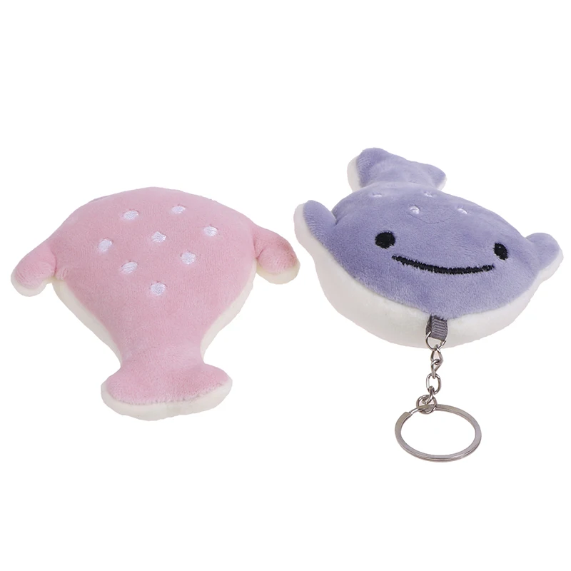 

1PCS Plush Flat Head Little Whale Toy Small Pendant Creative Cute Marine Animal Series Stuffed Smiley Shark Toys Explosion