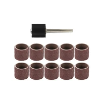 12 7mm sanding drum kit 11pcs 100 grit sanding bands for dremel tools rotary accessories abrasive tools