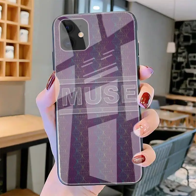 

Muse Bands Logo Accessories Phone Case Tempered Glass For Iphone6plus 6S 7 7plus 8 X XS XSmax XR 11 12 Pro Max 12mini