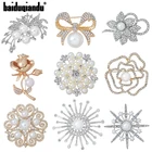 Брошь с кристаллами Baiduqiandu, цветок из искусственного жемчуга год, женская, свадебная Брошь, букеты, декор Брошь