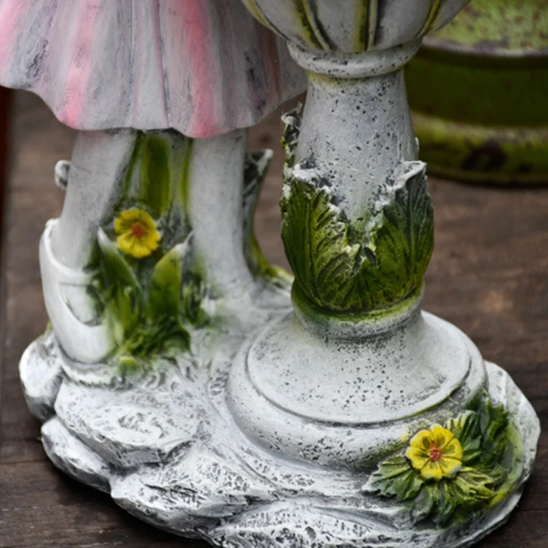 

Outdoor Figurine Lamp Solar Garden Statue Solar Power Fairy Sculpture Resin Angel Figurine for Outdoor Garden Decoration