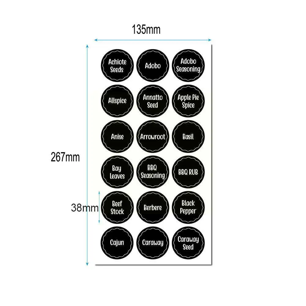 Этикетки и наклейки на бутылки для специй 144 см | Дом сад
