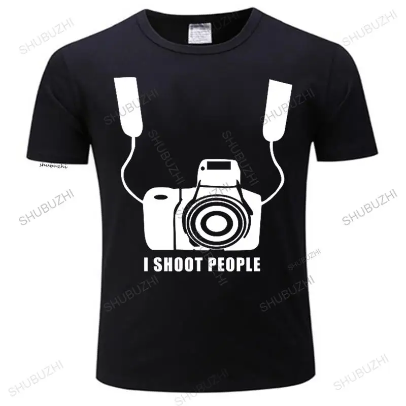 

New I Shoot People Adult cotton T-Shirt Mens O Neck Funny Short Sleeve Camera Photography Photograph Photo Tee Men's T Shirt