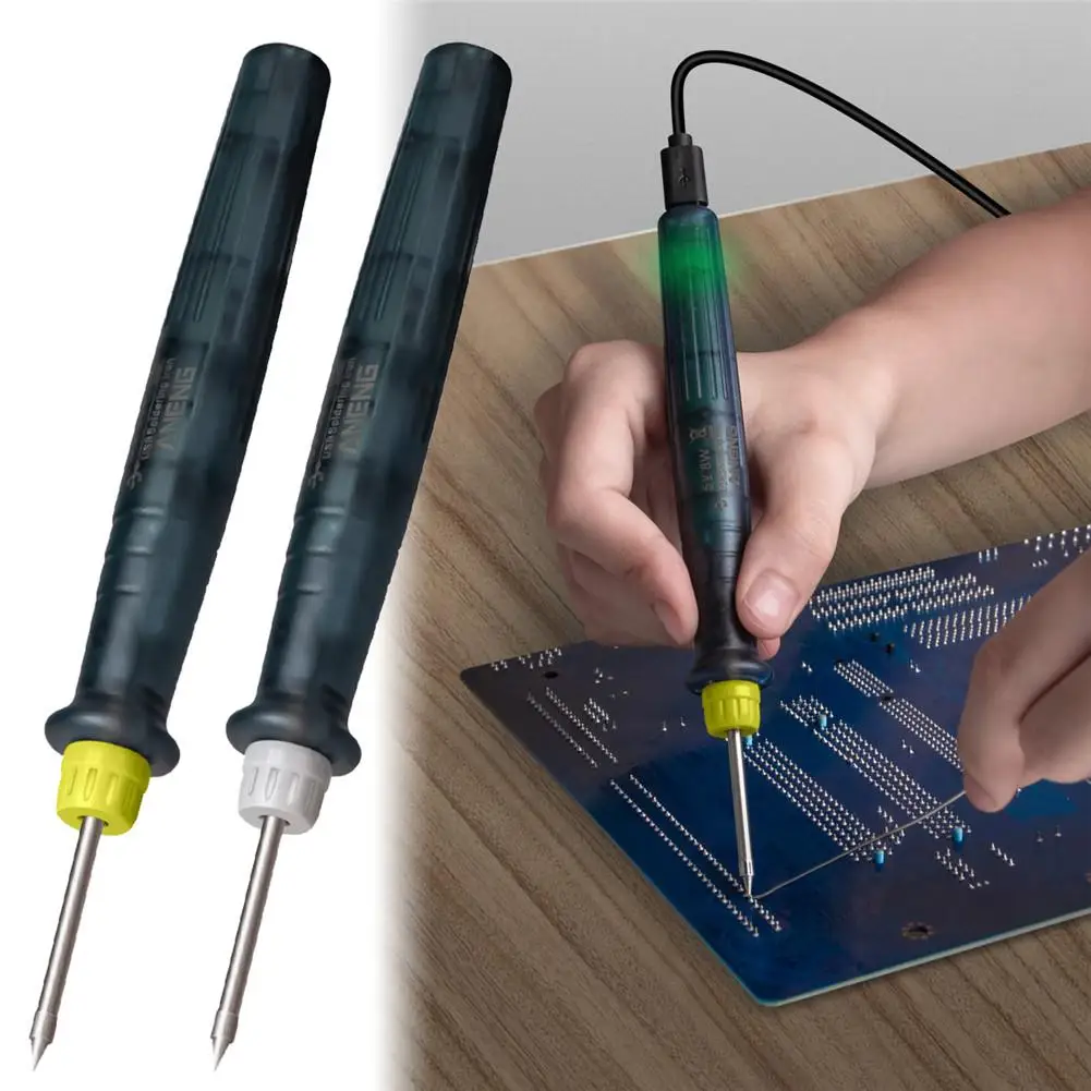 Портативный LT002 USB паяльник 5V 8 Вт мини наконечника кнопочный переключатель с