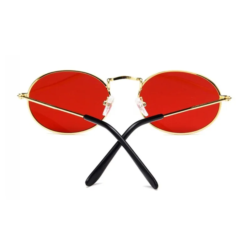 

Retro Oval Sunglasses Women 2020 Luxury Brand Designer Vintage Small Black Red Yellow Shades Sun Glasses Female Oculos UV400