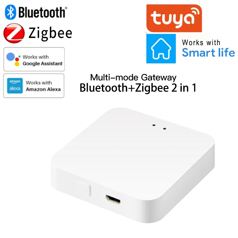 

Tuya Multi-mode Gateway Bluetooth+Zigbee3.0 2 In1 Multi-protocol Communication Gateway Hub Tuya/smart Life APP Remote Control