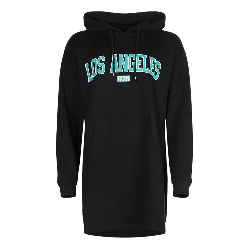 

Brand Quality Letter Print Sweatshirt Dress Oversizes Hoodies Women 100%Cotton Loose Casual Winter Tops Design Girls Streetwear