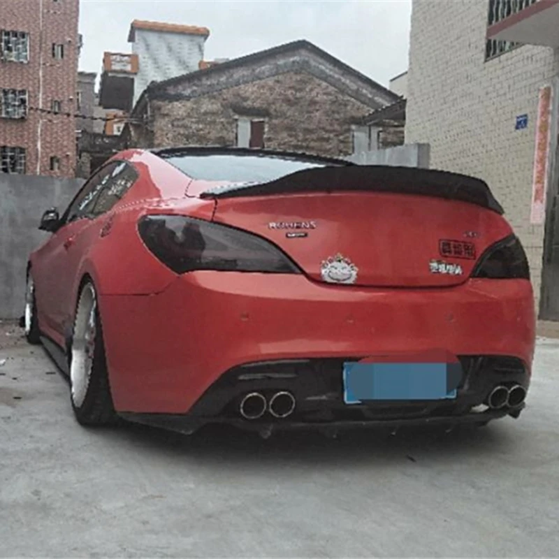 

Автомобильный Стайлинг R стиль блеск углеродного волокна/FRP спойлер заднего багажника, крыла подходит для Hyundai Tiburon Genesis Coupe 2009 - 2012