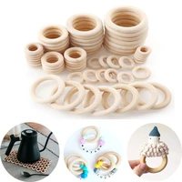 natural wood circle diy crafts embellishment for wooden ring children kids teething wooden ornaments 16 specifications