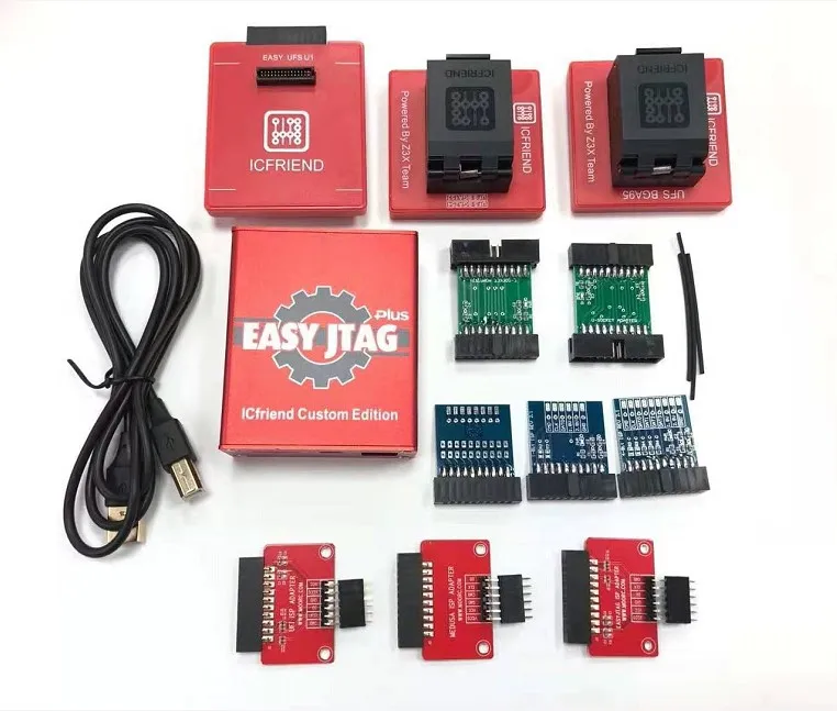 Новая версия легкий JTAG плюс коробка + JTAG/UFI/Медуза ISP адаптеры UFS 3 в 1 разъем Forr