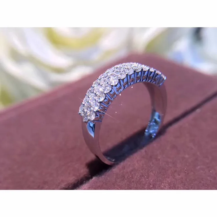 

S925 Sterling Silver color 1.8 Carats White Diamond Jewelry Ring for Women Fine Bijoux Femme De Bizuteria Silver 925 Jewelry