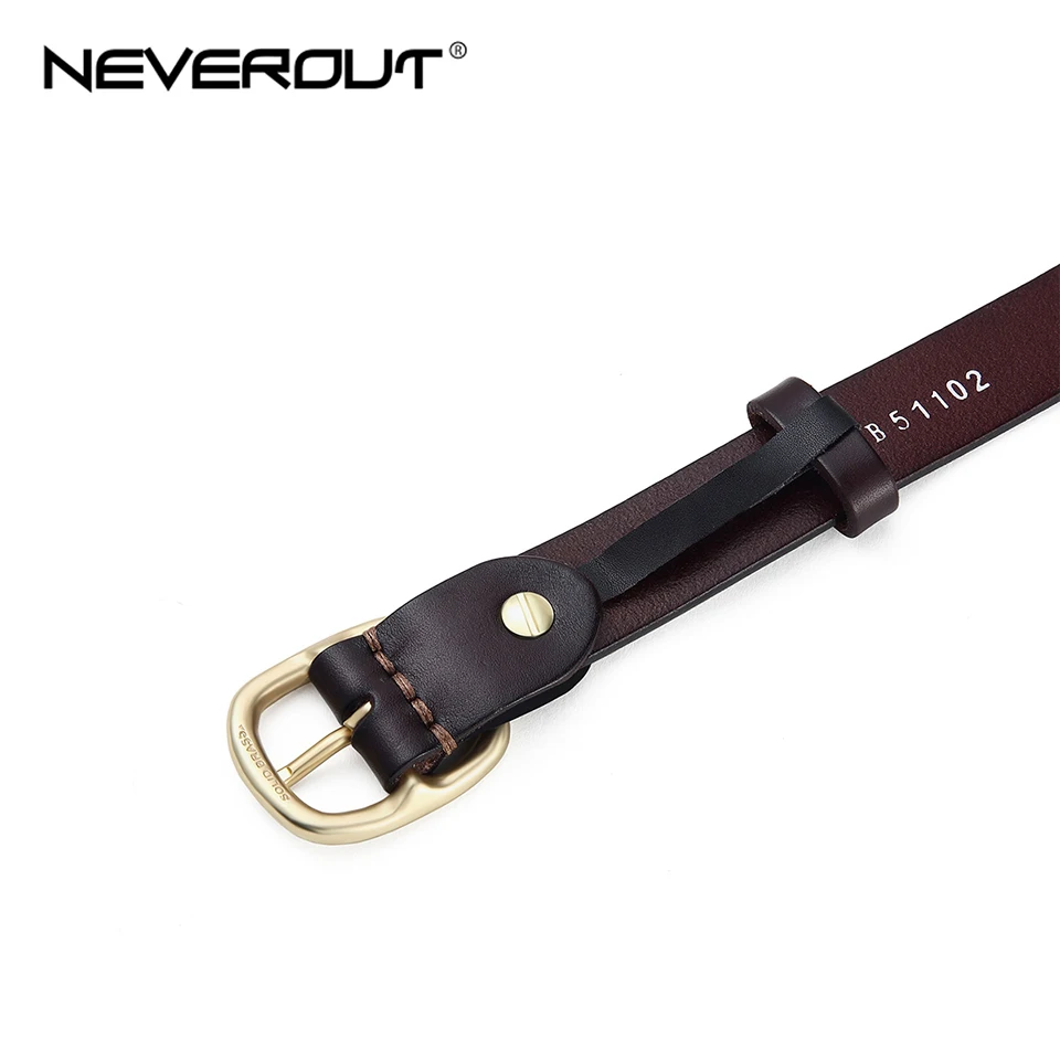 Винтажный тонкий Простой ремень NEVEROUT женские роскошные дизайнерские ремни