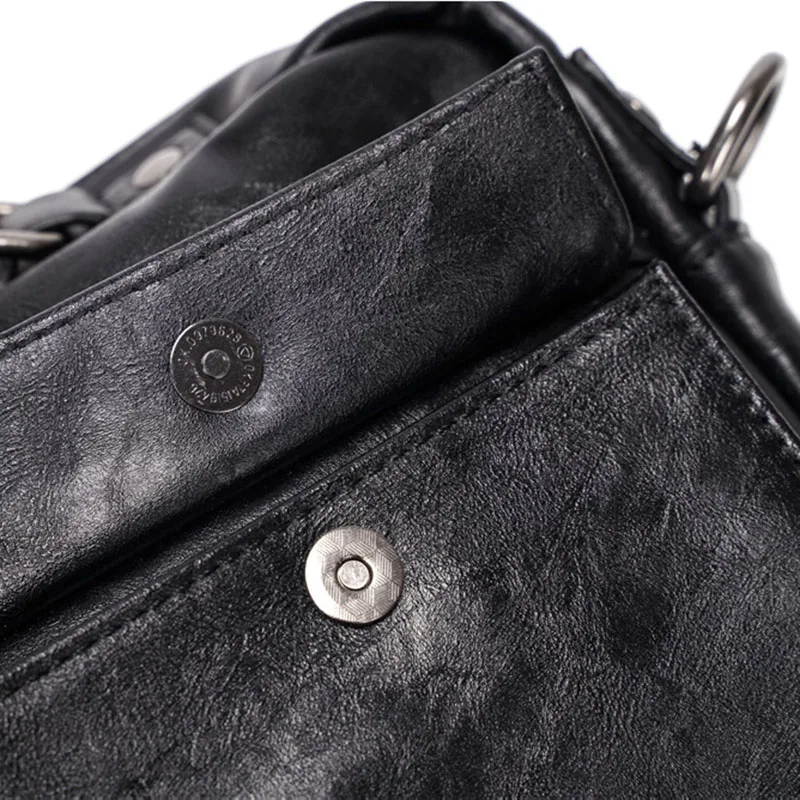 

Multifunction Business Men's Briefcase bag Classic Black Soft Leather Laptop Shoulder Messenger bags for Men Handbag Maleta