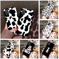 animal cute milk cow phone case cover for samsung galaxy a21s a01 a11 a31 a81 a10 a20 a30 a40 a50 a70 a80 a71 a51